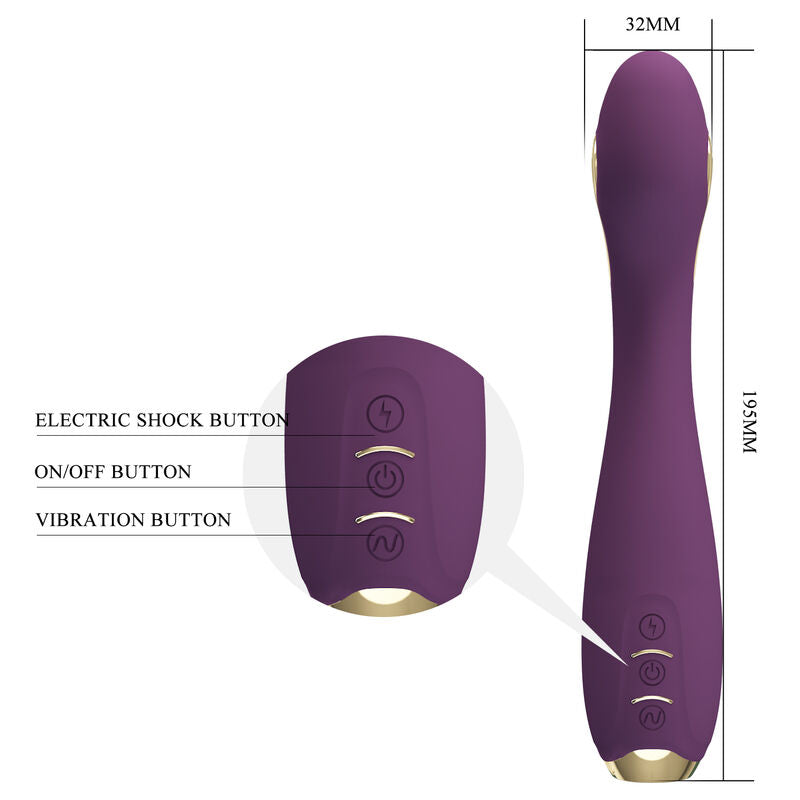 PRETTY LOVE - HECTOR ELECTROSHOCK Sensory Device BY APP CONTROL PURPLE