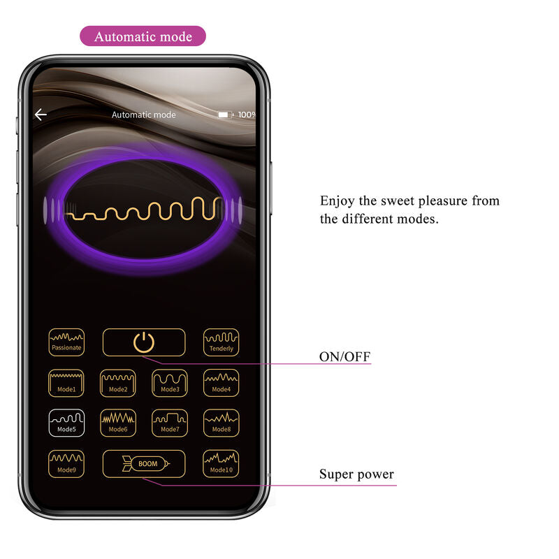 PRETTY LOVE - HECTOR ELECTROSHOCK Sensory Device BY APP CONTROL PURPLE
