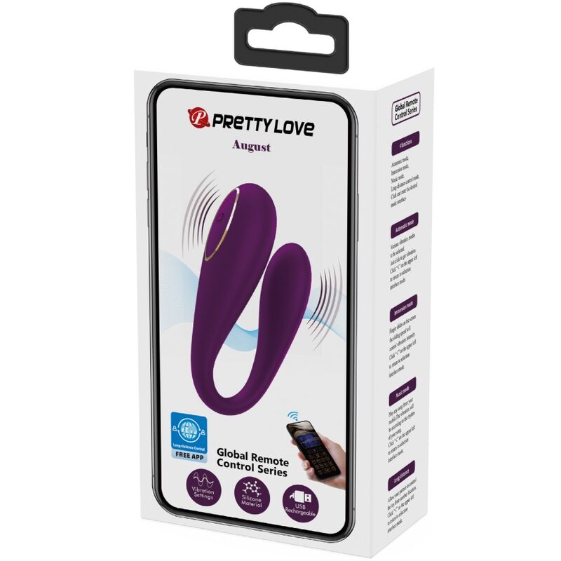 PRETTY LOVE - AUGUST REMOTE GLOBAL DOUBLE PLEASURE Sensory Device