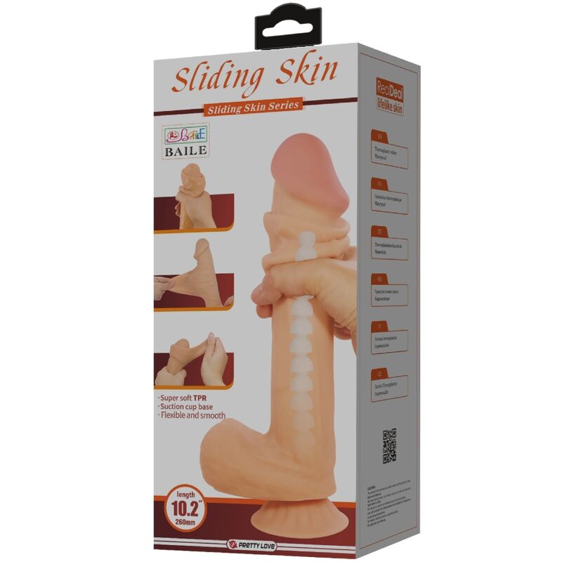PRETTY LOVE - SLIDING SKIN SERIES REALISTISCHES Wellness-Gerät MIT SLIDING SKIN SAUGNAPF FLEISCH 26 CM