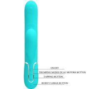 PRETTY LOVE - PERLITA MULTIFUNKTIONALES 3-IN-1 G-PUNKT-Stimulationsgerät AQUA GRÜN