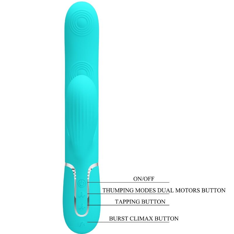 PRETTY LOVE - PERLITA MULTIFUNKTIONALES 3-IN-1 G-PUNKT-Stimulationsgerät AQUA GRÜN