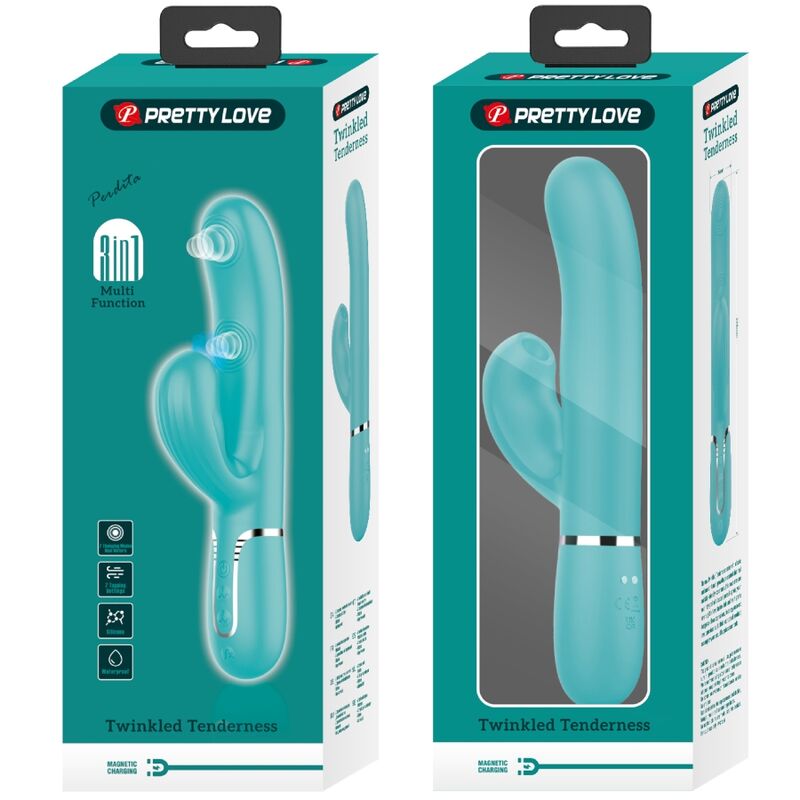 PRETTY LOVE - PERLITA MULTIFUNKTIONALES 3-IN-1 G-PUNKT-Stimulationsgerät AQUA GRÜN