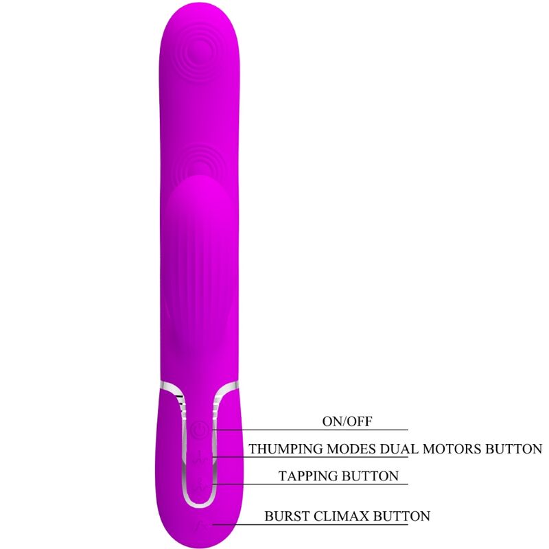 PRETTY LOVE - PERLITA MULTIFUNCTION 3 IN 1 G-SPOT Sensory Device VIOLET