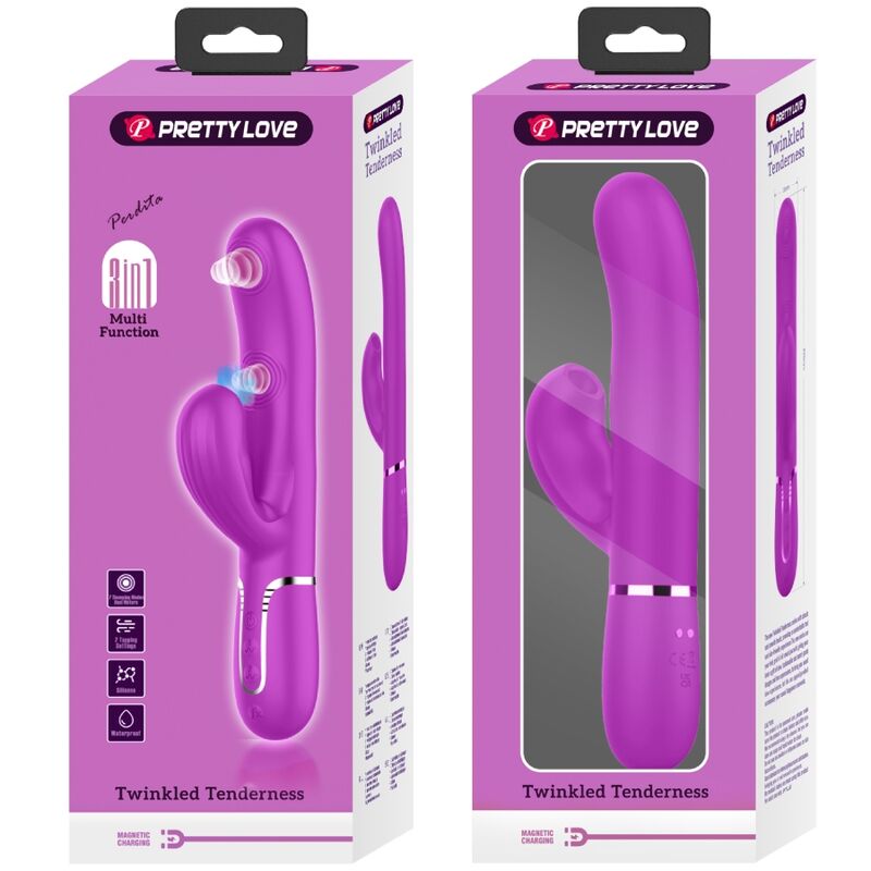 PRETTY LOVE - PERLITA MULTIFUNCTION 3 IN 1 G-SPOT Sensory Device VIOLET