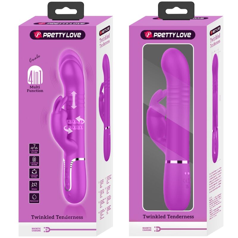 PRETTY LOVE - COALE RABBIT Stimulationsgerät PEARLS VIOLET