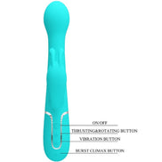 PRETTY LOVE - DEJON RABBIT Sensory Device 3 IN 1 MULTIFUNCTION AQUA GREEN
