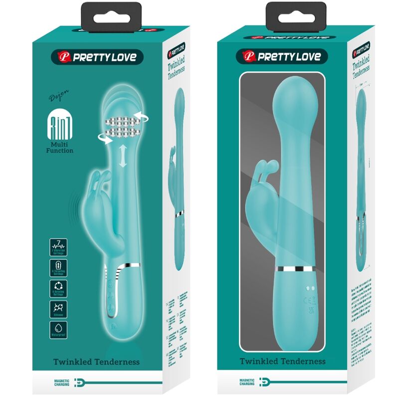PRETTY LOVE - DEJON RABBIT Sensory Device 3 IN 1 MULTIFUNCTION AQUA GREEN