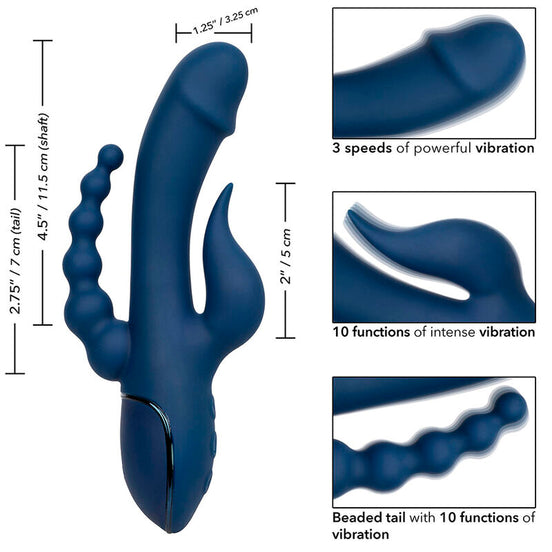CALEXOTICS - Lustobjekt TRIPLE ORGASM BLUE