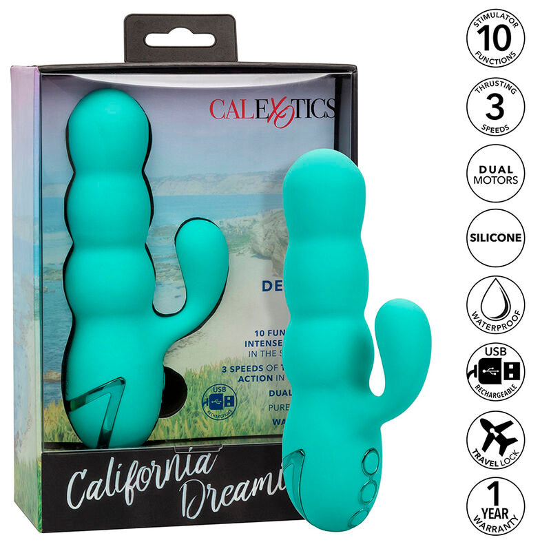 CALEXOTICS - DEL MAR DIVA Sensory Device RABBIR AQUA GREEN BY CALIFORNIA DREAMING