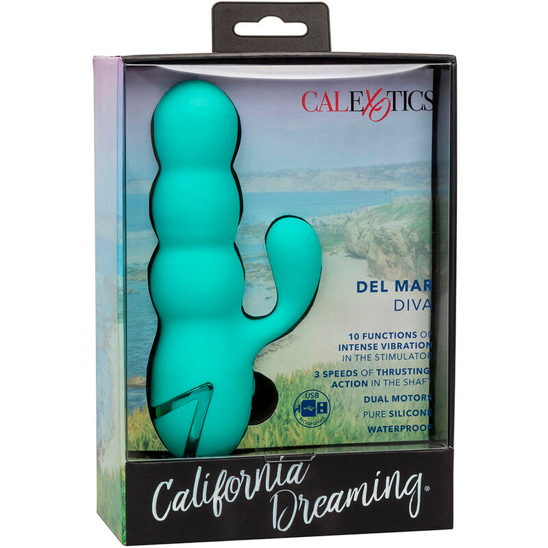 CALEXOTICS - DEL MAR DIVA Sensory Device RABBIR AQUA GREEN BY CALIFORNIA DREAMING