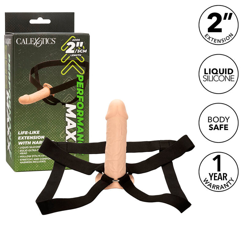 CALEXOTICS - PERFORMANCE MAXX LEBENSECHTE VERLÄNGERUNG MIT HARNESS HELL