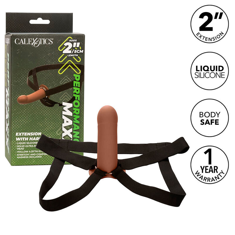 CALEXOTICS - PERFORMANCE MAXX EXTENSION MIT HARNESS BRAUNE HAUT