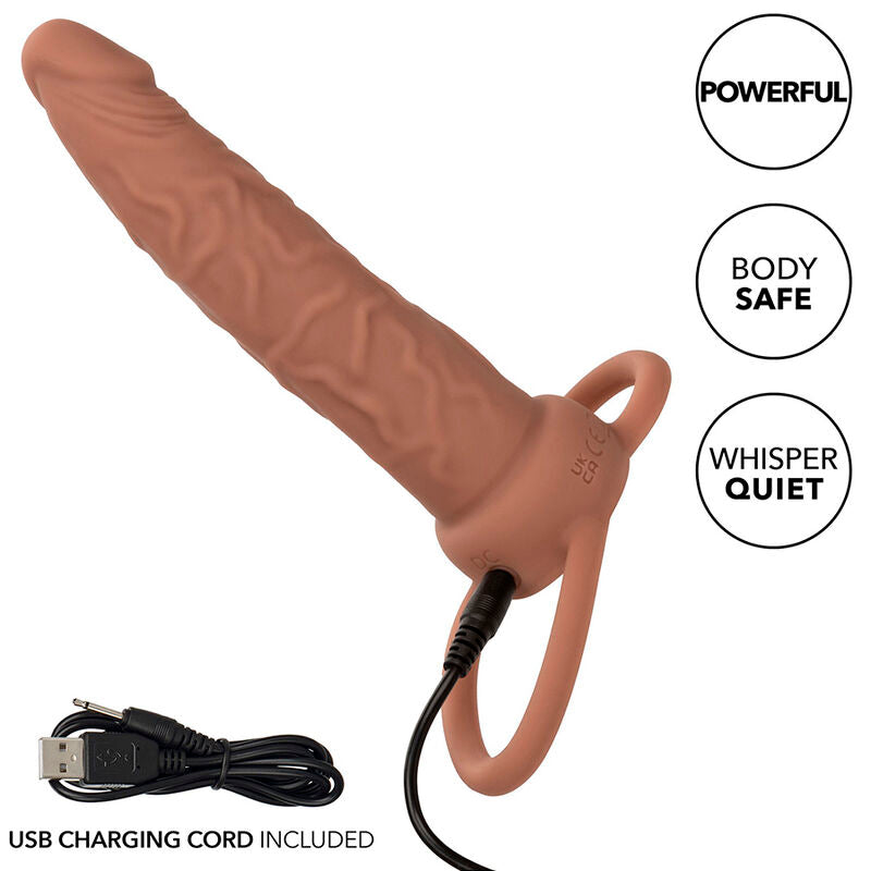 CALEXOTICS - PERFORMANCE MAXX WIEDERAUFLADBARER DUAL-PENETRATOR BRAUNE HAUT