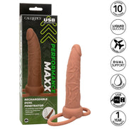 CALEXOTICS - PERFORMANCE MAXX WIEDERAUFLADBARER DUAL-PENETRATOR BRAUNE HAUT