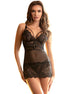 SUBBLIME - BABYDOLL WITH ADJUSTABLE LACE STRAPS BLACK S/M