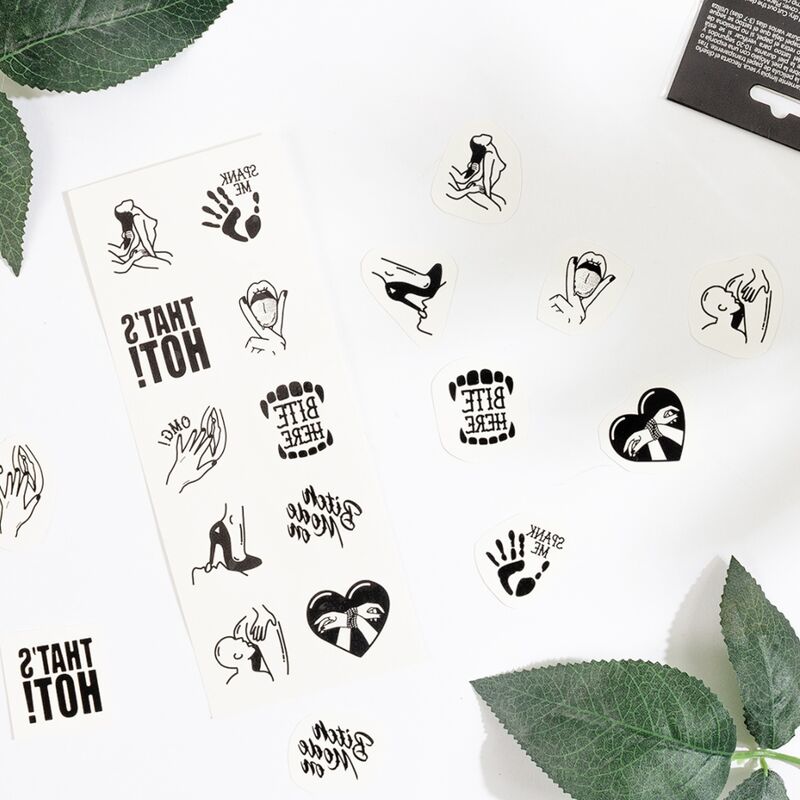 SECRET PLAY - SET AUS 10 TEMPORÄREN TATTOOS KINKY KOLLEKTION