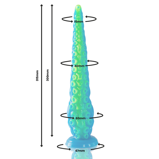 EPIC - SCYLLA FLUORESCENT DÜNNE TENTAKEL Wellness-Gerät GROSSE GRÖSSE