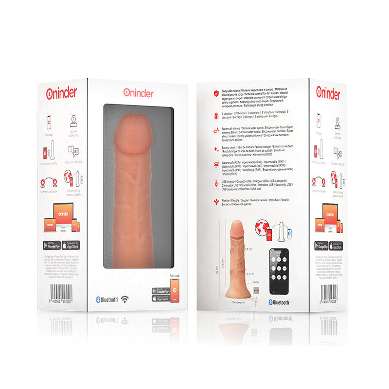 ONINDER - MEDIUM BOGOTÁ Sensorisches Gerät Wellness-Gerät 9 GESCHWINDIGKEITEN NATÜRLICH 20 CM -O- 4.2 CM - KOSTENLOSE APP