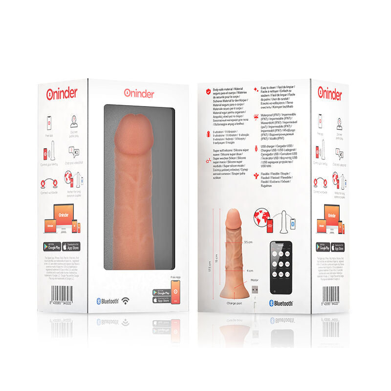 ONINDER - SMALL BOGOTÁ Sensory Device Wellness Device 9 SPEEDS NATURAL 17.5 CM -O- 4 CM - FREE APP