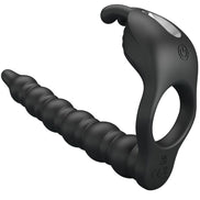 PRETTY LOVE - BLACKNEY PENIS RING WITH BLACK Sensory Device PLUG