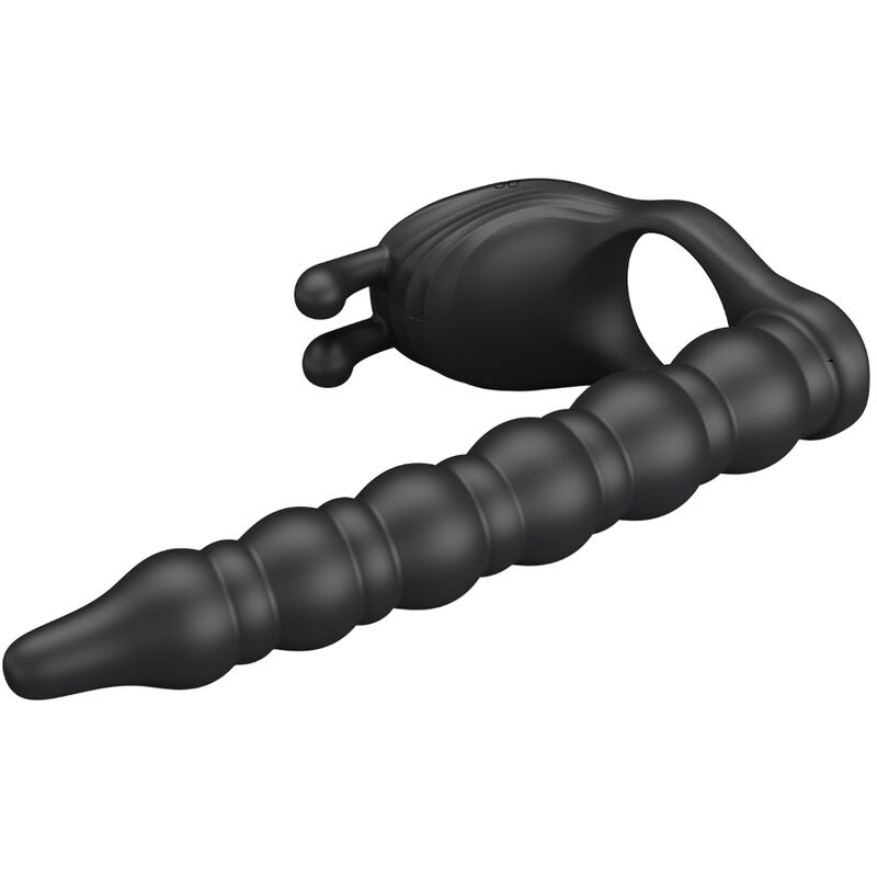 PRETTY LOVE - BLACKNEY PENIS RING WITH BLACK Sensory Device PLUG