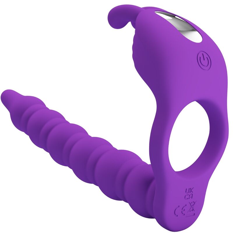 PRETTY LOVE - BLACKNEY PENISRING MIT LILA Sensory Device PLUG