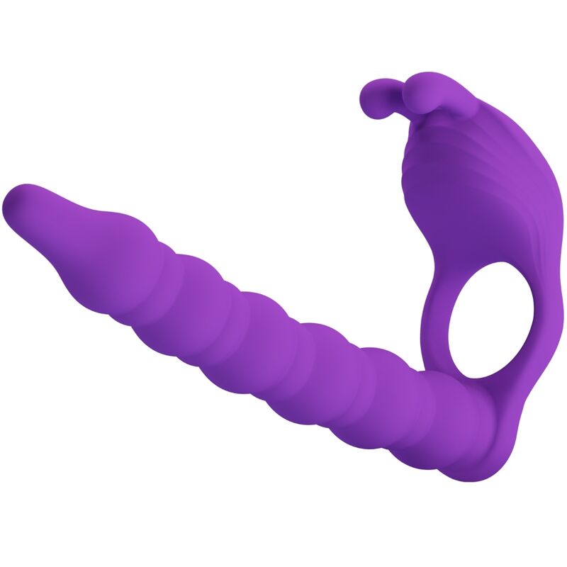 PRETTY LOVE - BLACKNEY PENISRING MIT LILA Sensory Device PLUG
