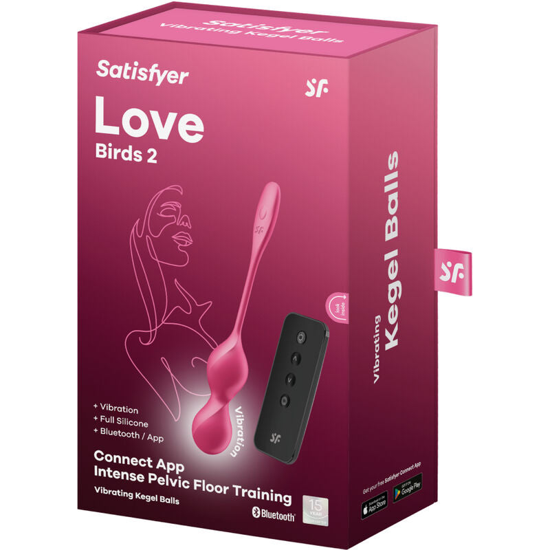 SATISFYER - LOVE BIRDS 2 VIBRIERENDE LIEBESKUGELN + GRATIS-APP