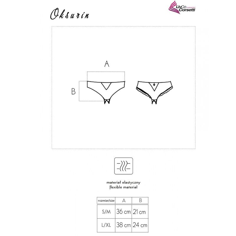 LIVCO CORSETTI FASHION - OKSURIN PANTY MIT OFFENEM SCHRITT SCHWARZ