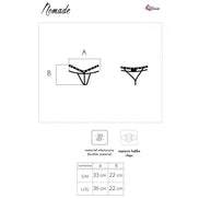 LIVCO CORSETTI FASHION - NOMADE STRING CROTCHLESS SCHWARZ