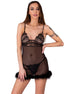LIVCO CORSETTI FASHION - ZERUNAM SET BABYDOLL + SCHWARZER STRING
