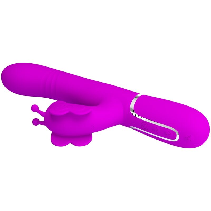 PRETTY LOVE - MULTIFUNKTIONS-RABBIT Sensorisches Gerät 4 IN 1 BUTTERFLY FUCHSIA
