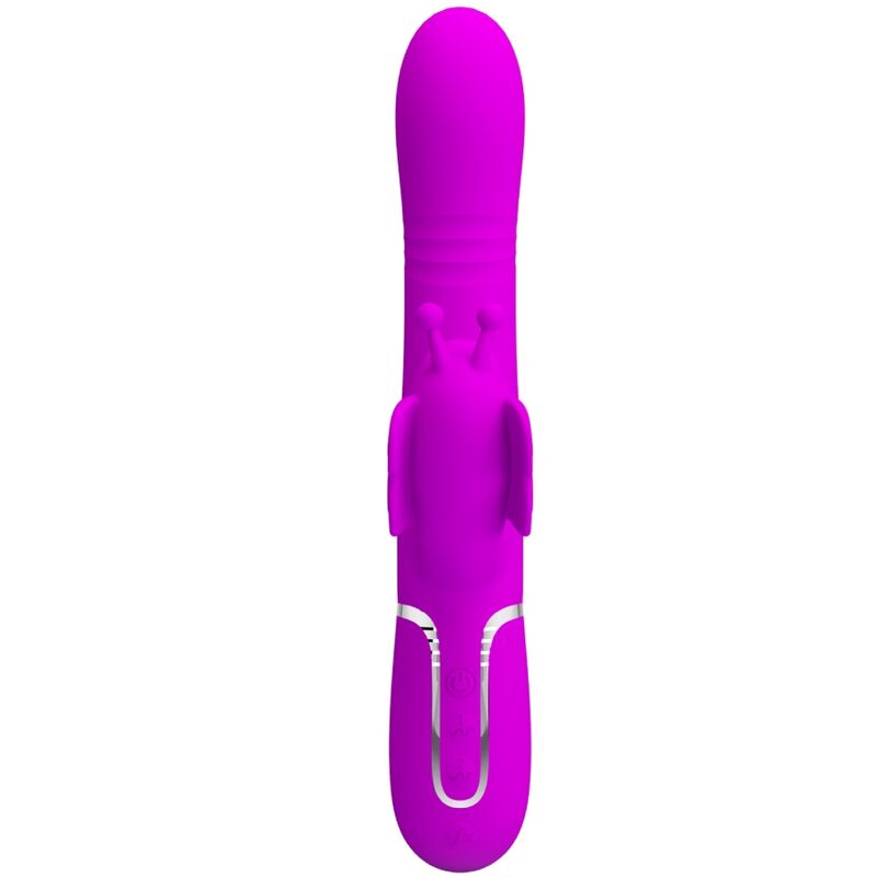 PRETTY LOVE - MULTIFUNKTIONS-RABBIT Sensorisches Gerät 4 IN 1 BUTTERFLY FUCHSIA