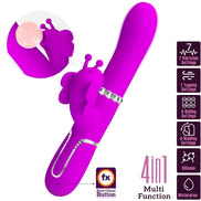 PRETTY LOVE - MULTIFUNKTIONS-RABBIT Sensorisches Gerät 4 IN 1 BUTTERFLY FUCHSIA