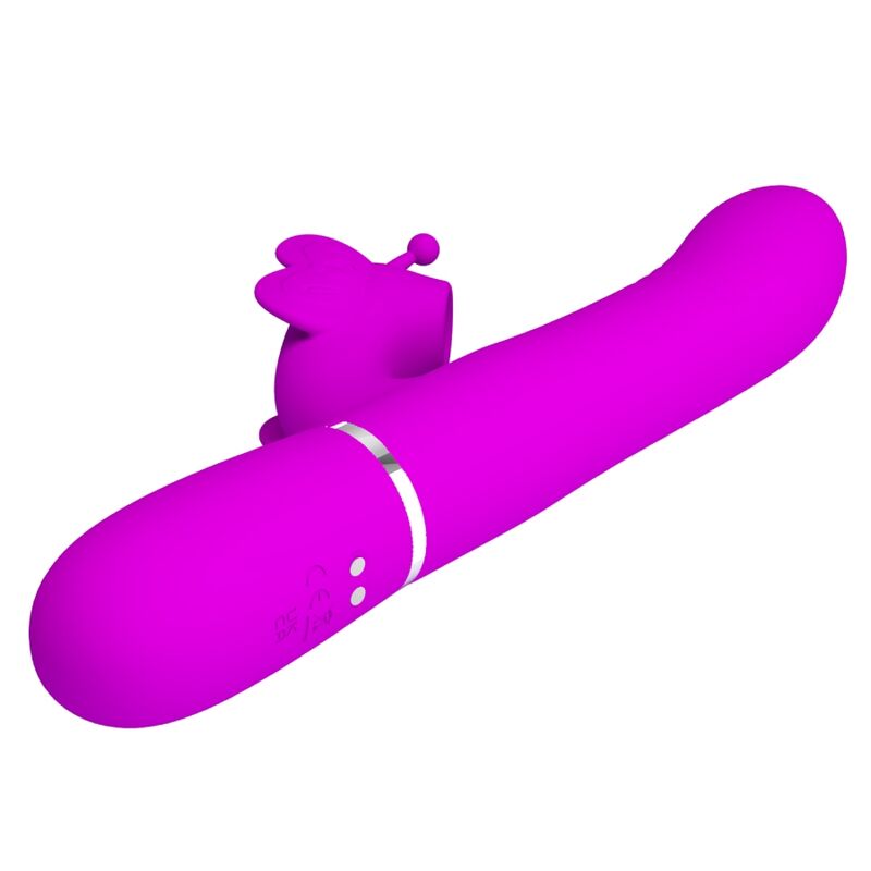 PRETTY LOVE - MULTIFUNKTIONS-RABBIT Sensorisches Gerät 4 IN 1 BUTTERFLY FUCHSIA