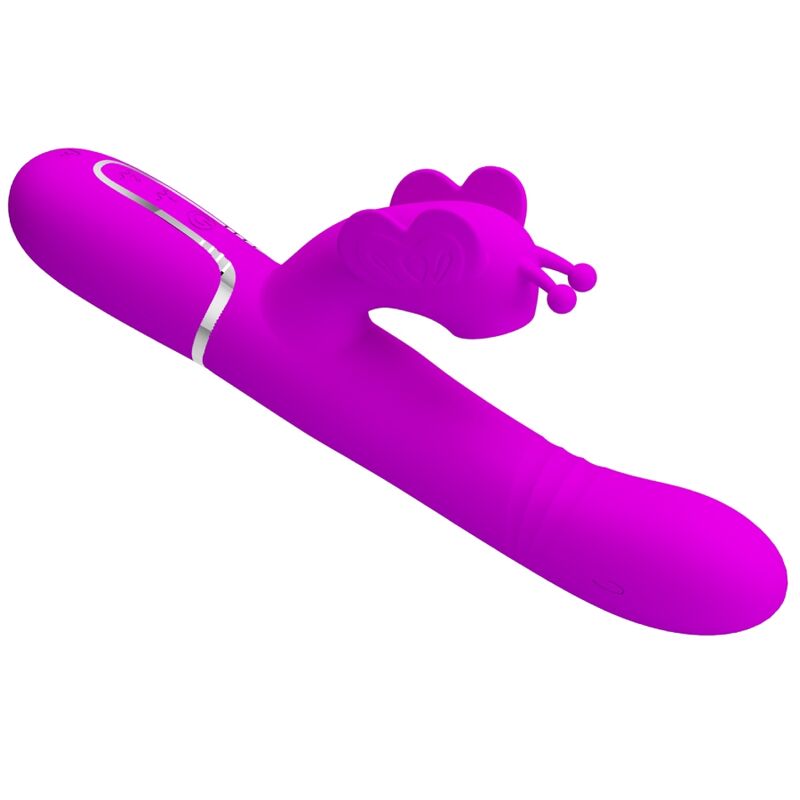 PRETTY LOVE - MULTIFUNKTIONS-RABBIT Sensorisches Gerät 4 IN 1 BUTTERFLY FUCHSIA
