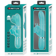 PRETTY LOVE - MULTIFUNKTION RABBIT Sensorisches Gerät 4 IN 1 BUTTERFLY AQUA GREEN
