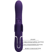 PRETTY LOVE - MULTIFUNCTION RABBIT Sensory Device 4 IN 1 BUTTERFLY PURPLE