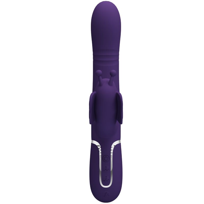 PRETTY LOVE - MULTIFUNCTION RABBIT Sensory Device 4 IN 1 BUTTERFLY PURPLE