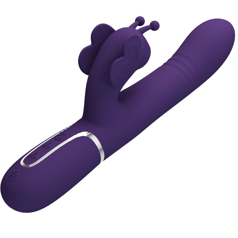 PRETTY LOVE - MULTIFUNCTION RABBIT Sensory Device 4 IN 1 BUTTERFLY PURPLE