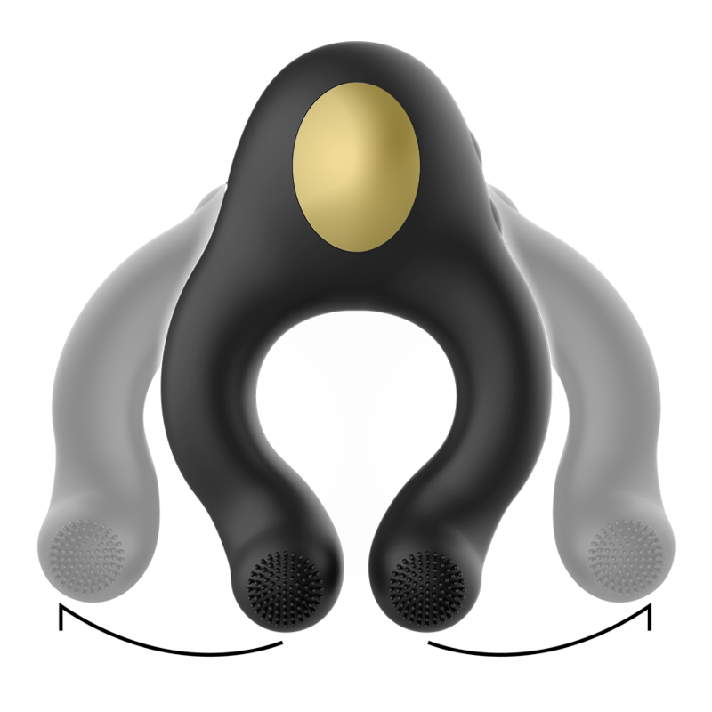 ARMONY - SILICONE Sensory Device RING 3 MOTORS RECHARGEABLE BLACK - GOLD