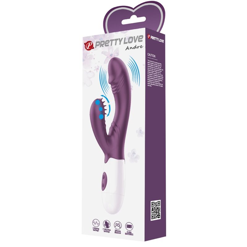 PRETTY LOVE - ANDRE RABBIT Sensory Device & G-POINT STIMULATOR PURPLE