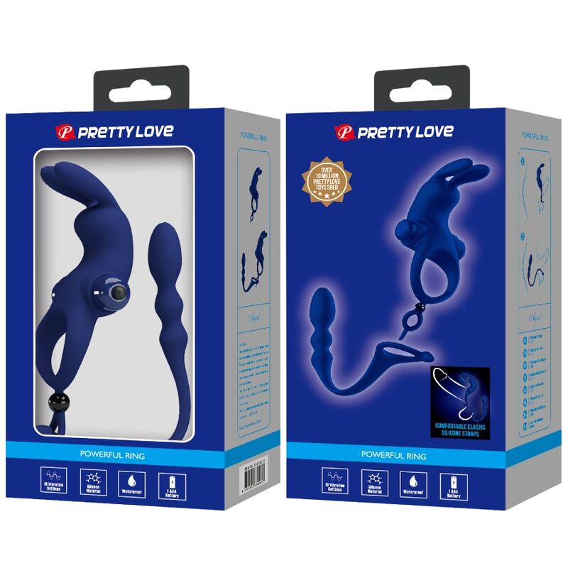 PRETTY LOVE - AYAD RABBIT Sensorgerät RING MIT PLUG BLAU