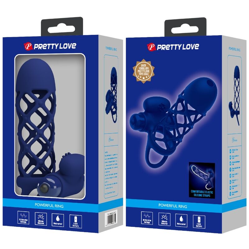 PRETTY LOVE – GIANN Sensor-Gerät RING MIT SILIKONUMMANTELUNG BLAU