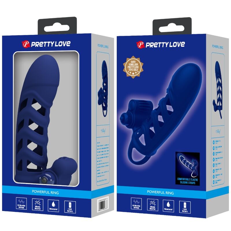PRETTY LOVE - ALTAF Sensorisches Gerät RING MIT SILIKONHÜLLE BLAU
