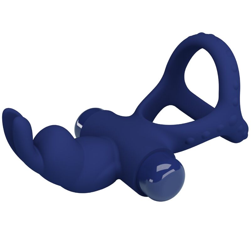 PRETTY LOVE - LUCHITO DOPPELVIBRIERENDER RING HASE BLAU
