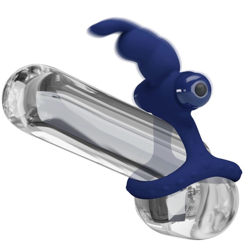 PRETTY LOVE - LUCHITO DOPPELVIBRIERENDER RING HASE BLAU