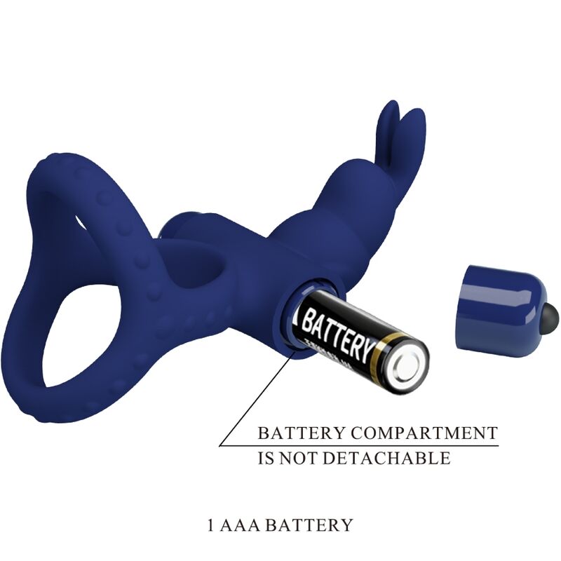 PRETTY LOVE - LUCHITO DOPPELVIBRIERENDER RING HASE BLAU