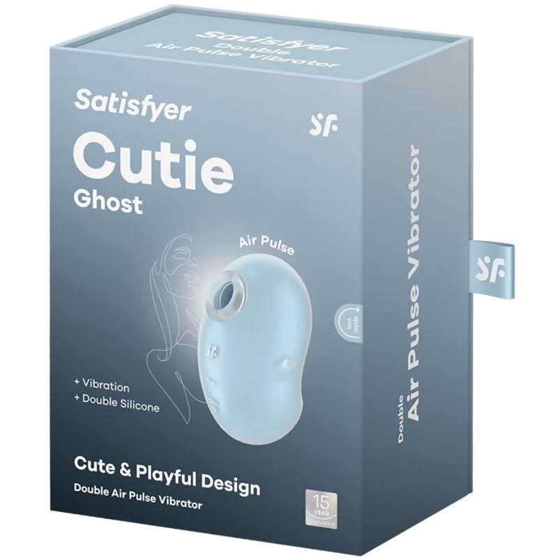 SATISFYER - CUTIE GHOST LAY-ON Sensory Device LIGHT BLUE